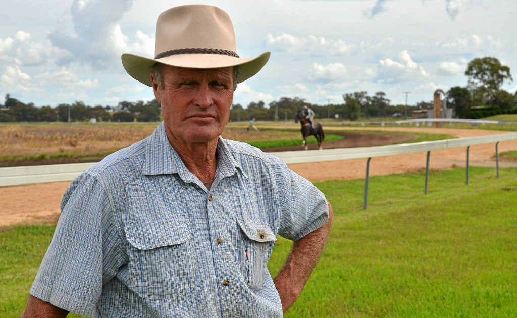 Horse trainer Len Bryant is glad to see the Warwick Turf Club’s training track back in action. Horse trainer Len Bryant is glad to see the Warwick Turf Club’s training track back in action.